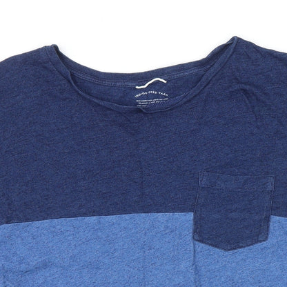 Womens UK Size L Country Road Blue Basic T-Shirt