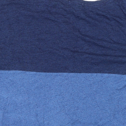Womens UK Size L Country Road Blue Basic T-Shirt