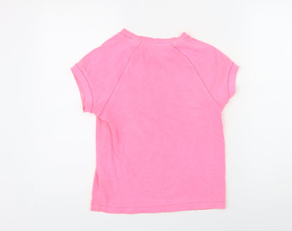 NEXT Womens Pink Cotton Basic T-Shirt Size 10 Round Neck