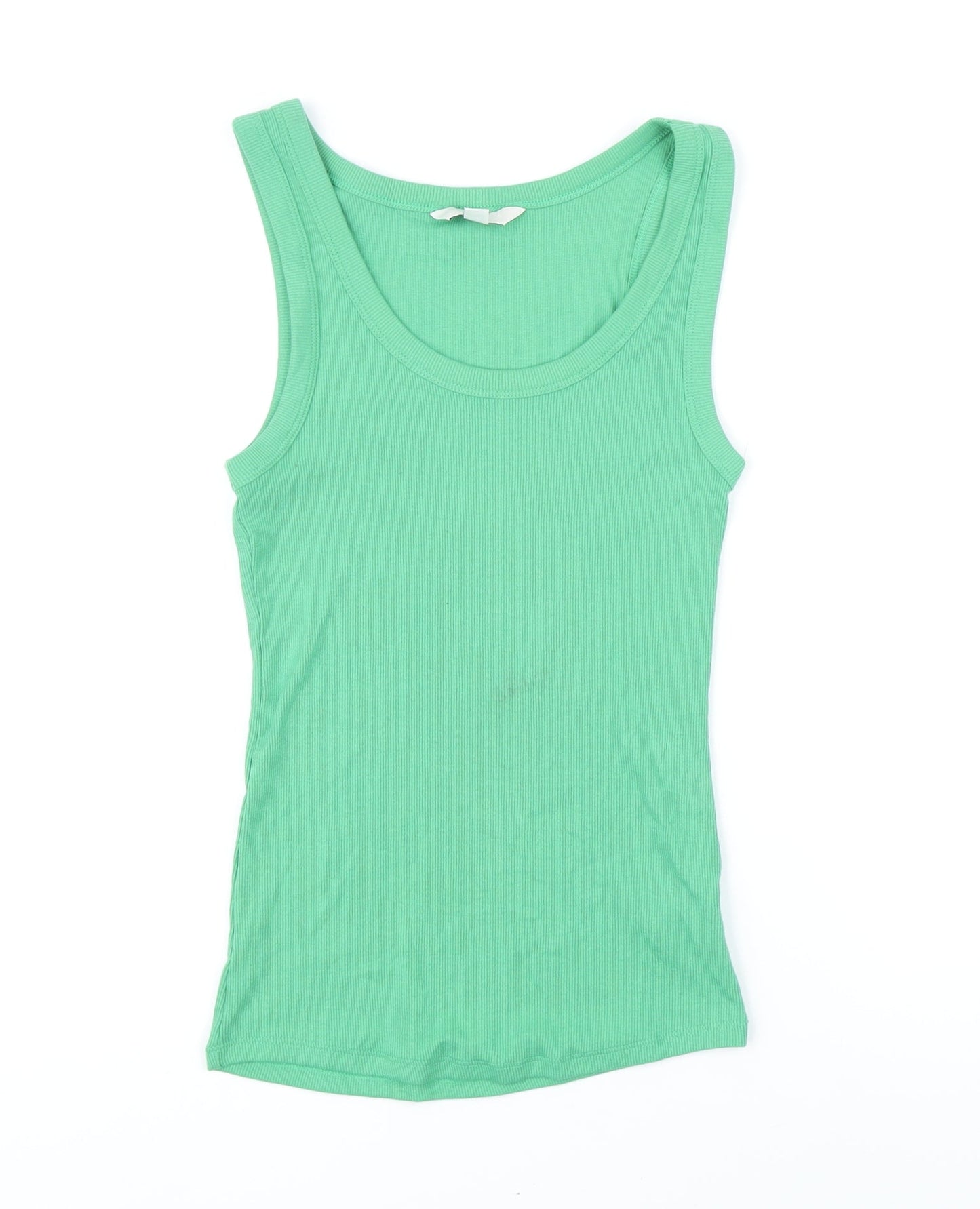 Womens UK Size 8 Marks and Spencer Green Basic T-Shirt