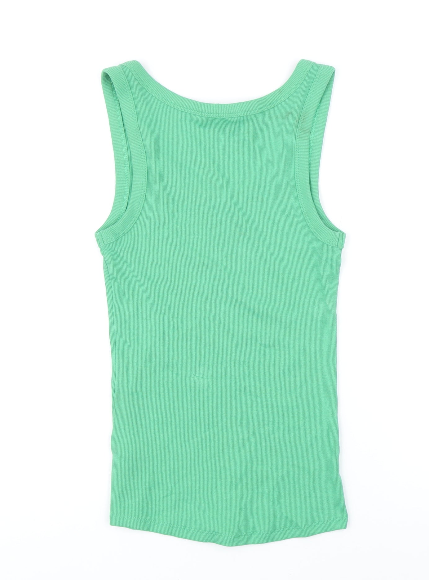 Womens UK Size 8 Marks and Spencer Green Basic T-Shirt