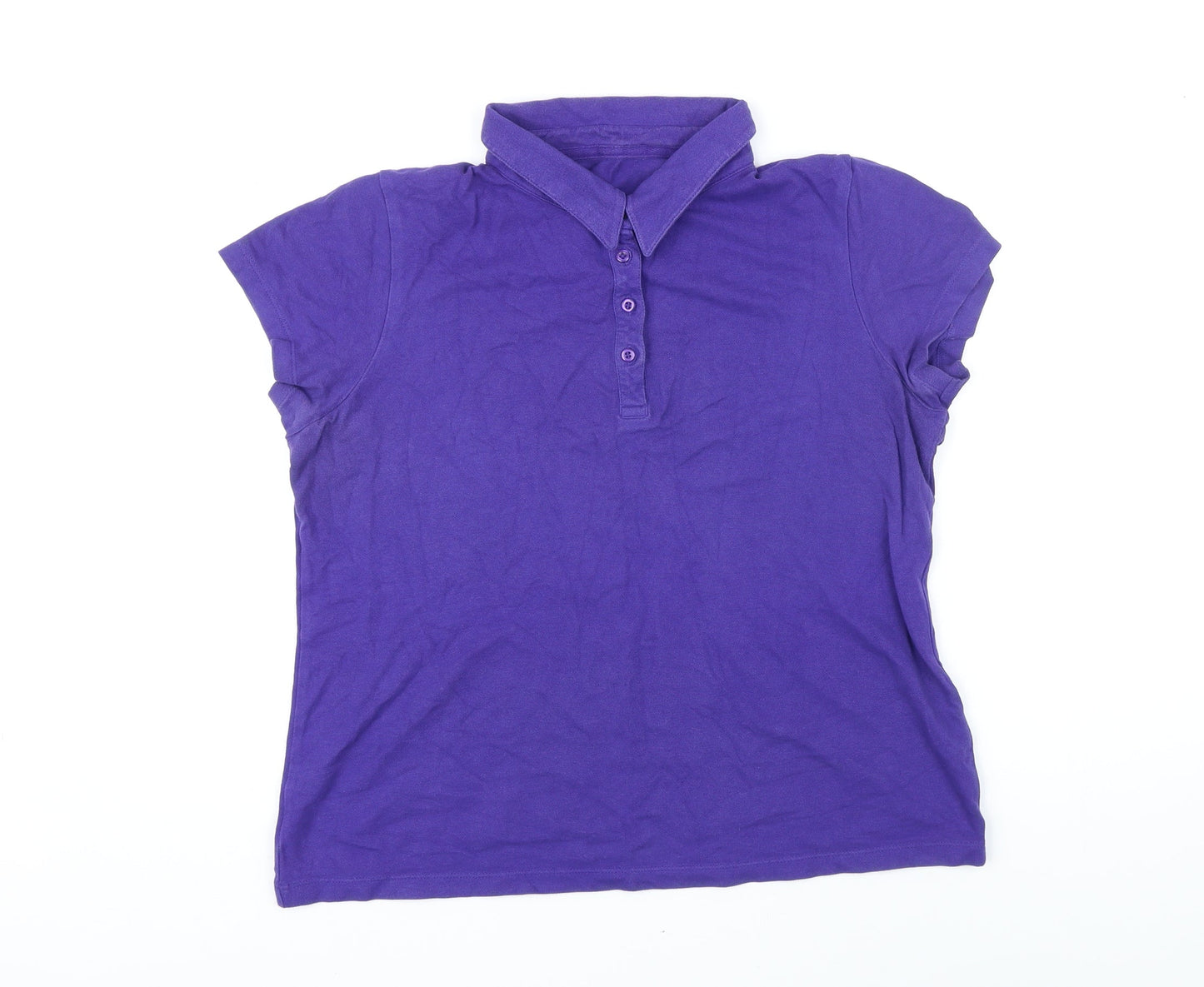 Womens UK Size 14 BHS Purple Basic Polo