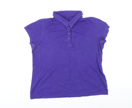 Womens UK Size 14 BHS Purple Basic Polo