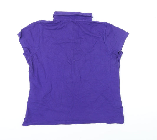 Womens UK Size 14 BHS Purple Basic Polo