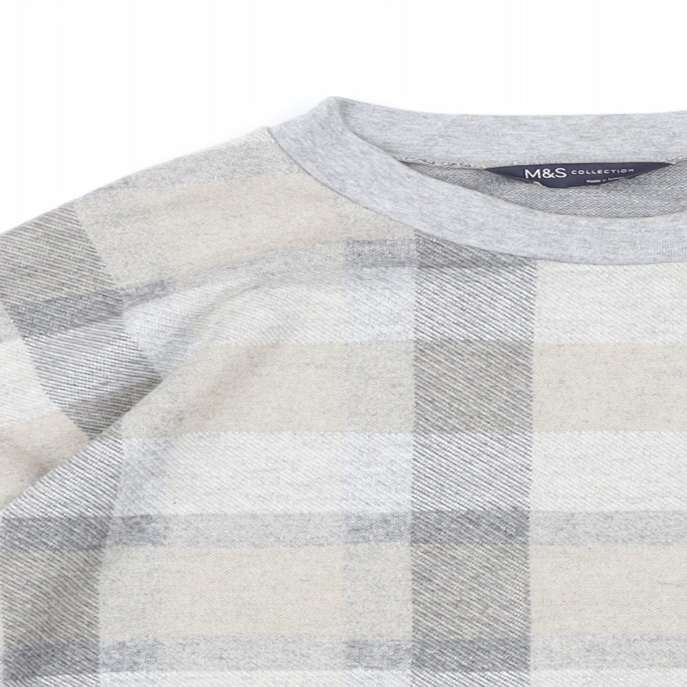 Womens UK Size M Marks and Spencer Grey Pullover Sweatshirt