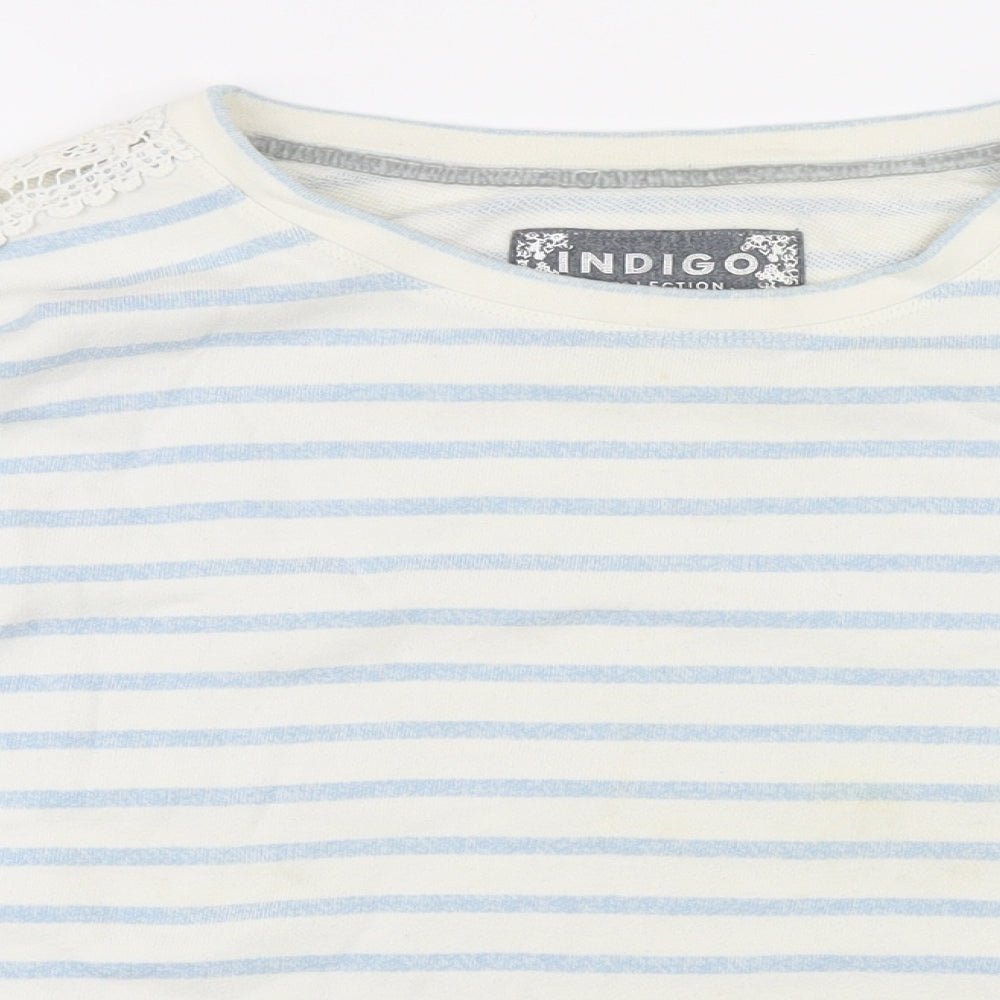 Womens UK Size 16 Indigo Blue Basic T-Shirt