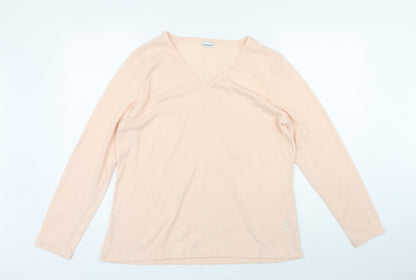 Womens UK Size 18 Damart Pink Basic T-Shirt