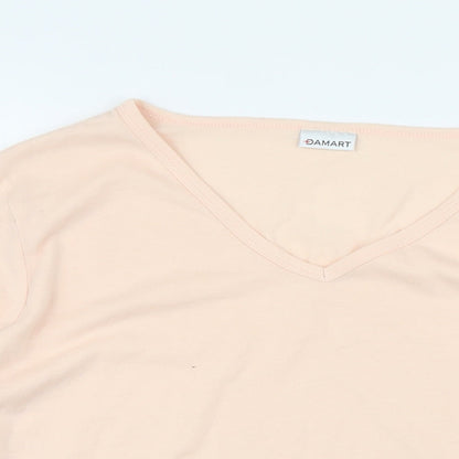Womens UK Size 18 Damart Pink Basic T-Shirt