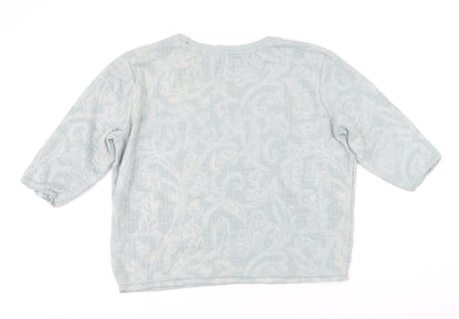 Womens UK Size 16 Indigo Green Basic T-Shirt