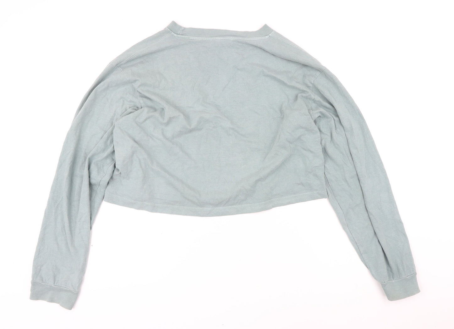 Womens UK Size M Pull&Bear Green Pullover Sweatshirt
