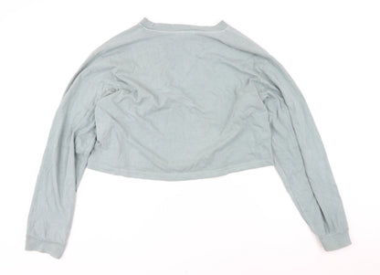 Womens UK Size M Pull&Bear Green Pullover Sweatshirt