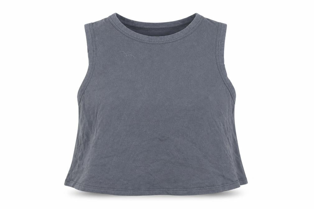 Womens UK Size 16 New Look Grey Cropped T-Shirt