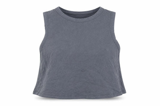Womens UK Size 16 New Look Grey Cropped T-Shirt