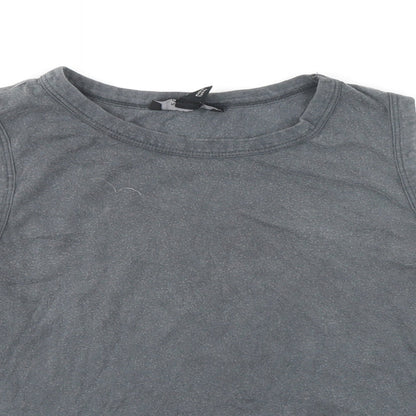 Womens UK Size 16 New Look Grey Cropped T-Shirt