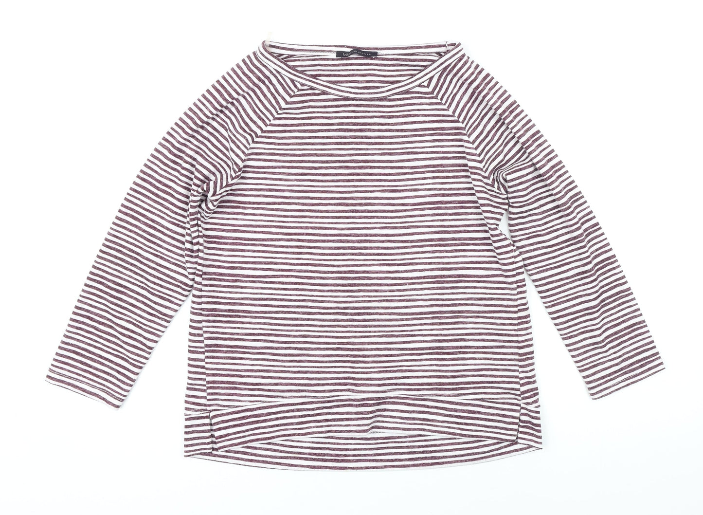 Womens UK Size 10 Marks and Spencer Purple Basic T-Shirt