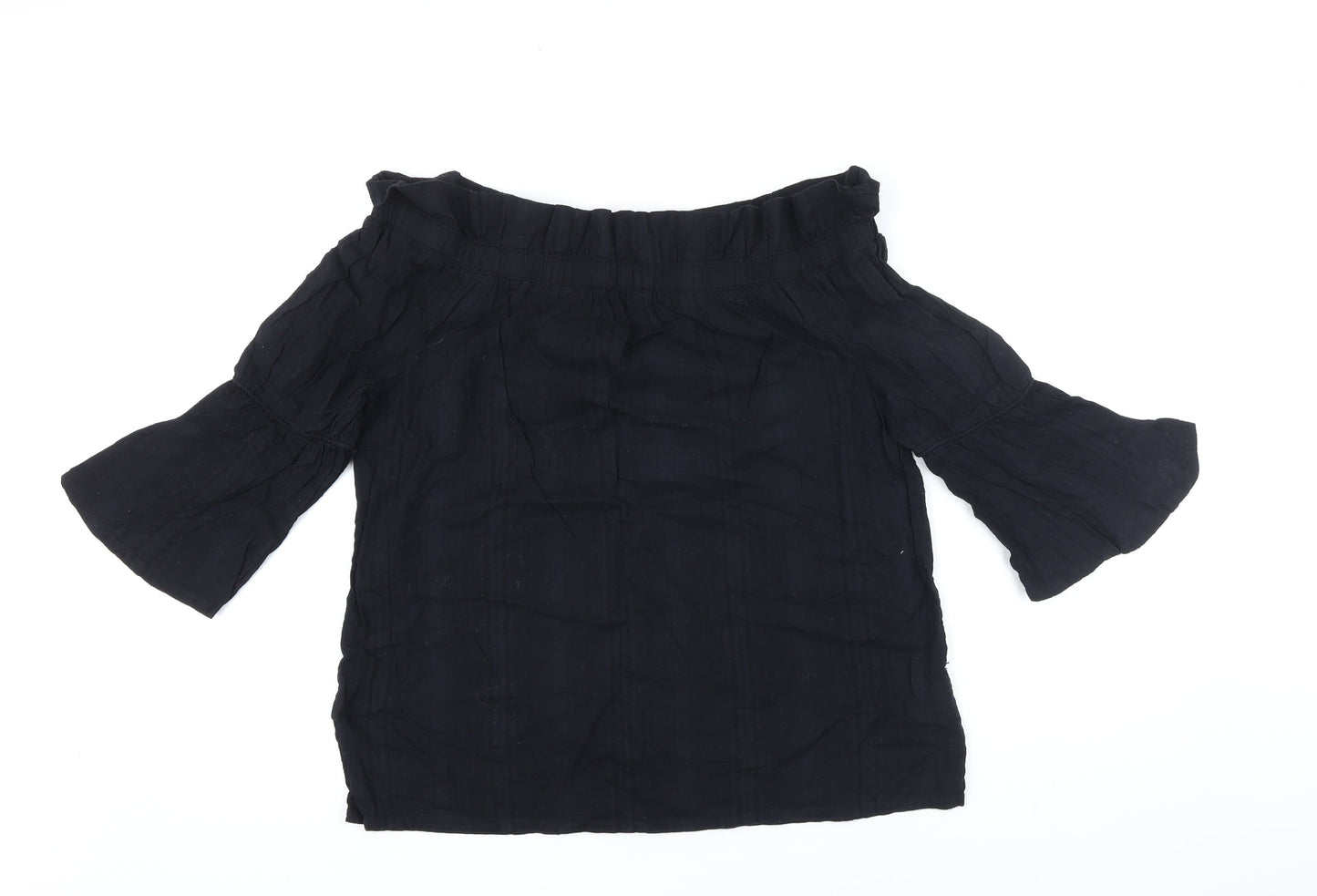 Womens UK Size 10 NEXT Black Tunic Blouse