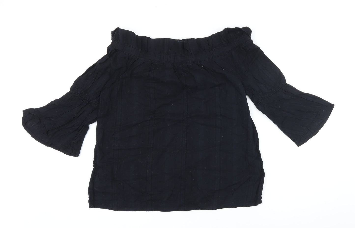 Womens UK Size 10 NEXT Black Tunic Blouse