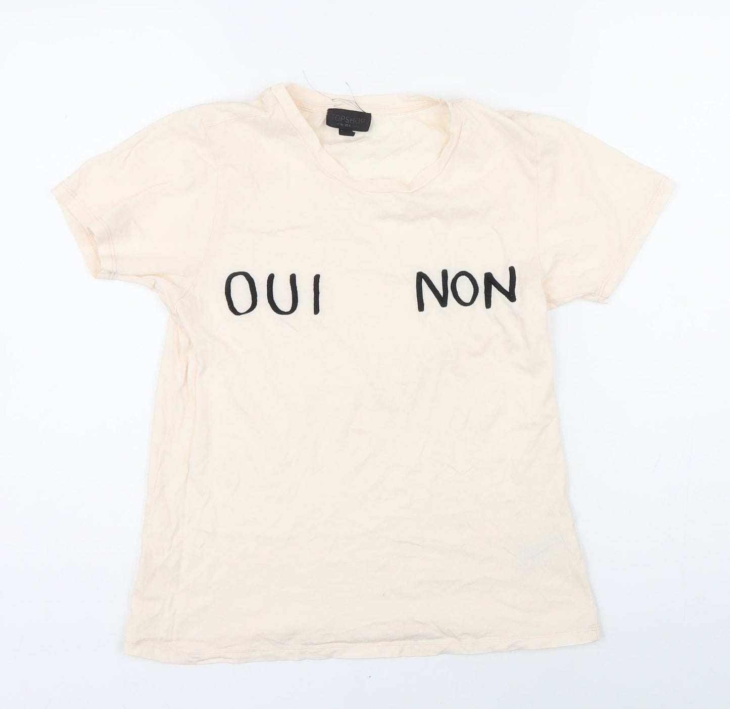 Womens UK Size 8 Topshop Pink Basic T-Shirt