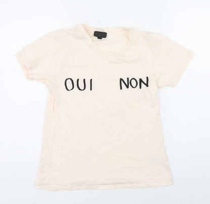Womens UK Size 8 Topshop Pink Basic T-Shirt