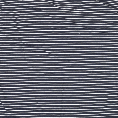 Cacharel Mens Black Striped 100% Cotton Polo Size L Collared Button