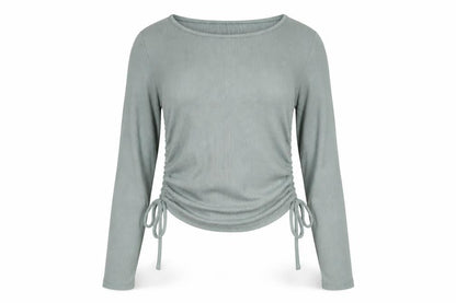 Princess Polly Womens Green Polyester Basic T-Shirt Size 10 Boat Neck