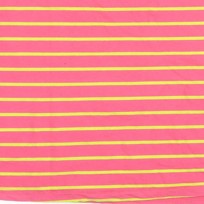 Jasmine & ginger Womens Pink Striped 100% Cotton Basic T-Shirt Size XS Round Neck