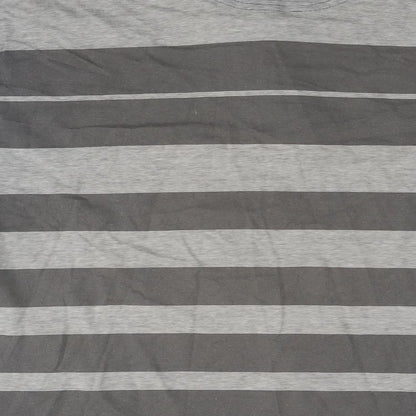 Blue Harbour Mens Grey Striped Cotton Polo Size L Collared Pullover - Golf