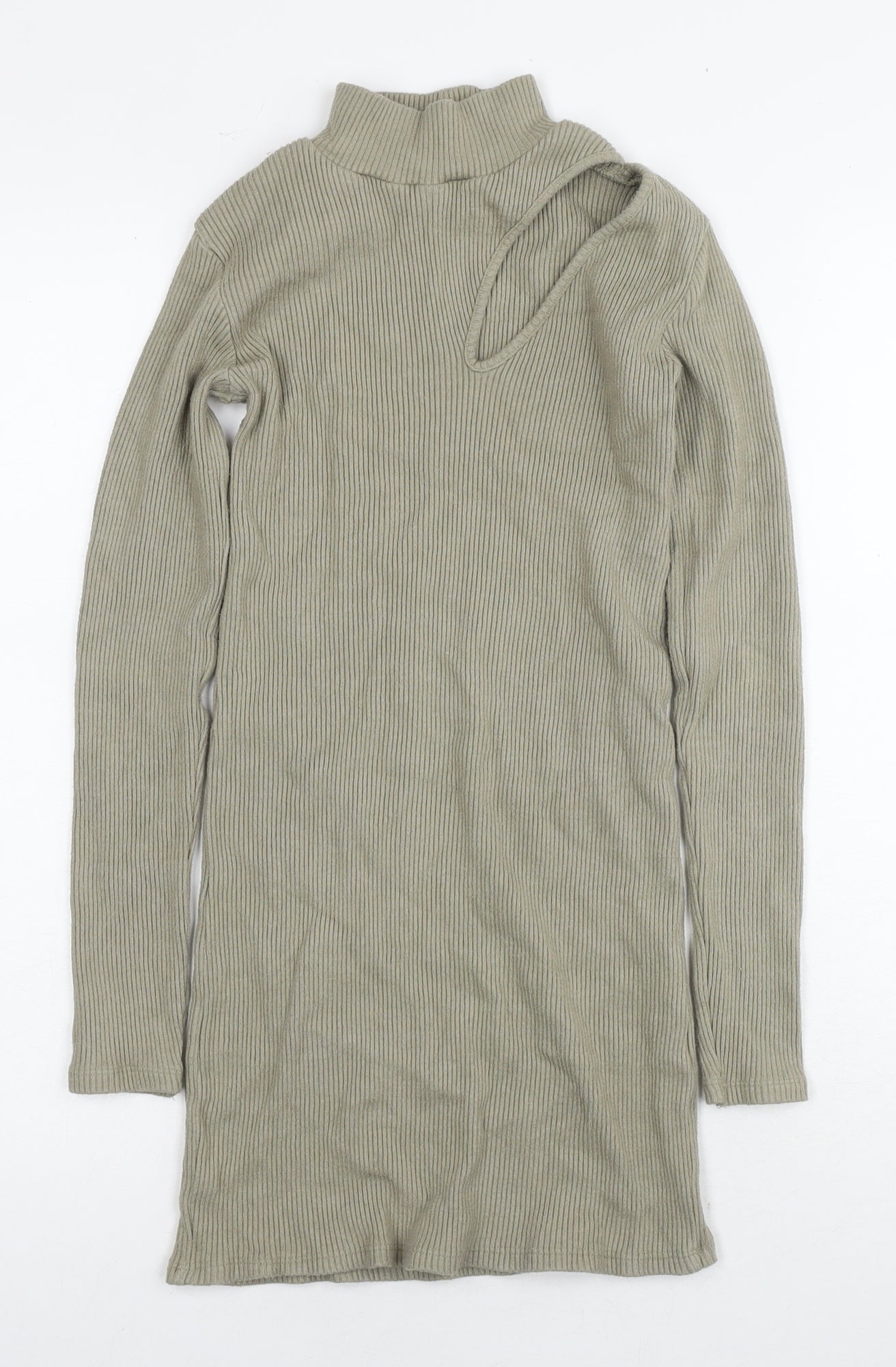 Womens UK Size M Zara Green Tunic T-Shirt