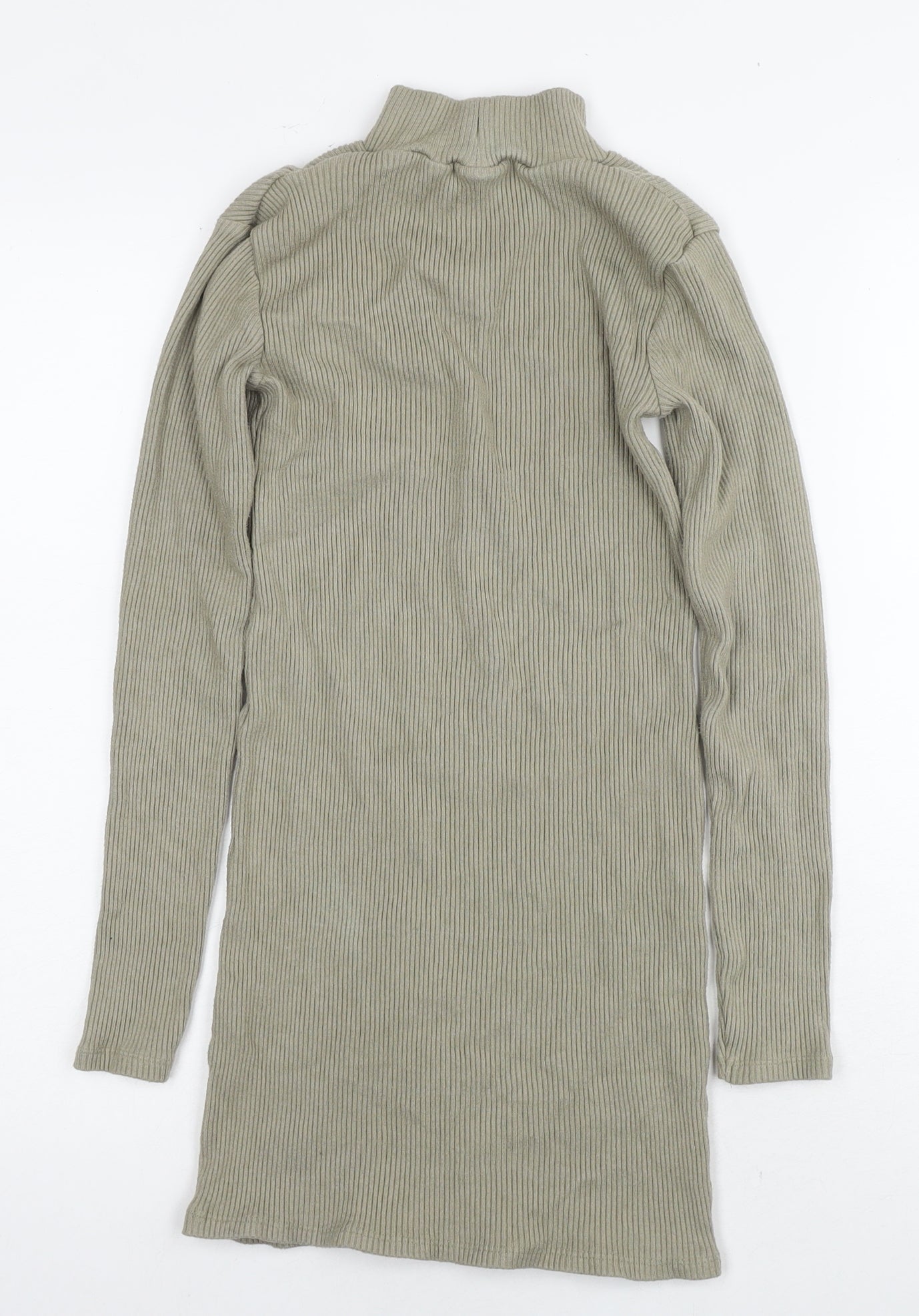 Womens UK Size M Zara Green Tunic T-Shirt