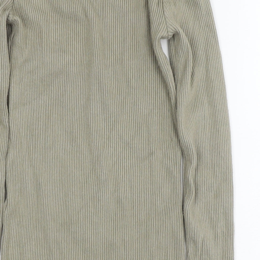 Womens UK Size M Zara Green Tunic T-Shirt