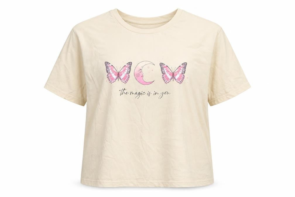 Womens UK Size 12 New Look Beige Basic T-Shirt