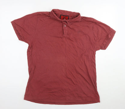 DFND Mens Brown Cotton Polo Size XL Collared Pullover