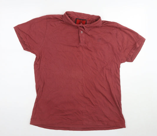 DFND Mens Brown Cotton Polo Size XL Collared Pullover