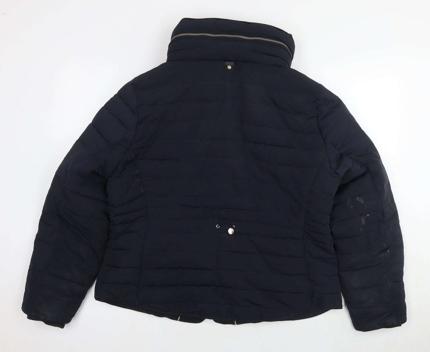 Womens UK Size 12 Marks and Spencer Blue Quilted Coat