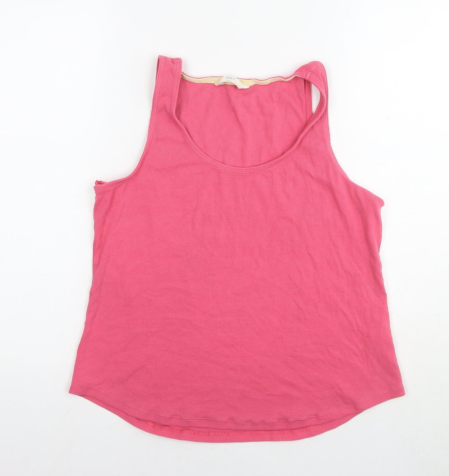 Womens UK Size 16 Marks and Spencer Pink Basic Tank
