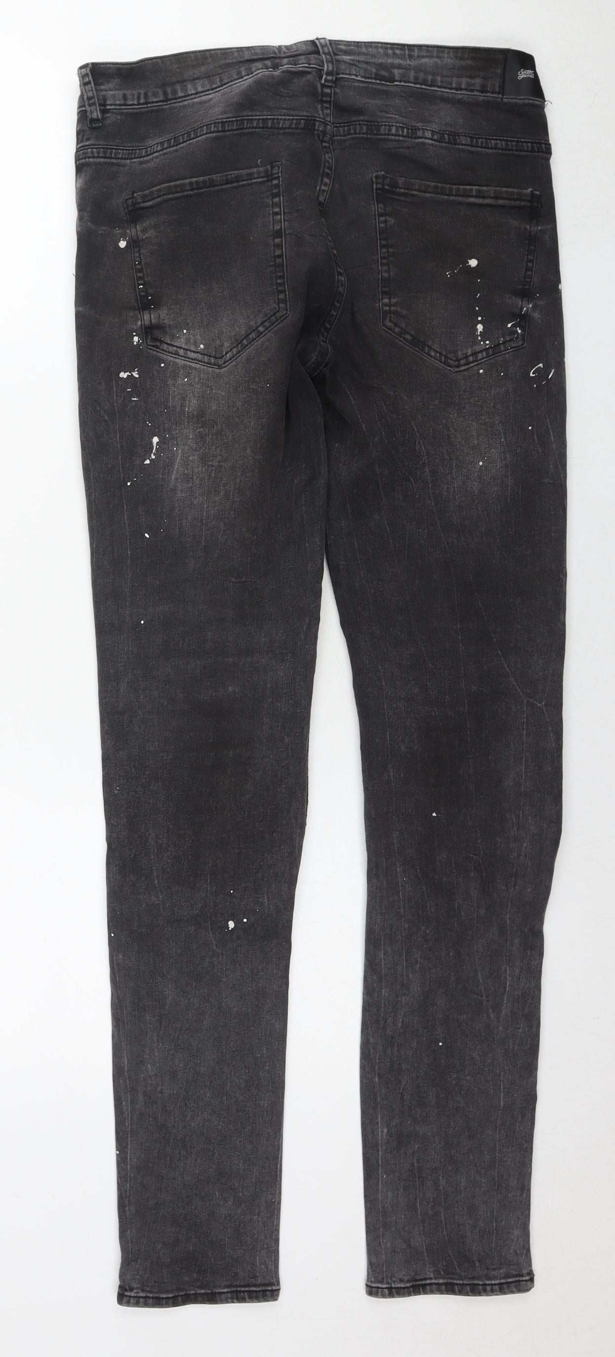 Mens UK Size 31 in Sixth June Regular Fit Skinny Grey Jeans