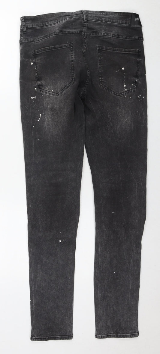 Mens UK Size 31 in Sixth June Regular Fit Skinny Grey Jeans