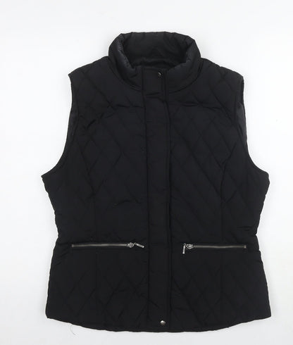 Yest Womens Black Gilet Waistcoat Size 14 Zip