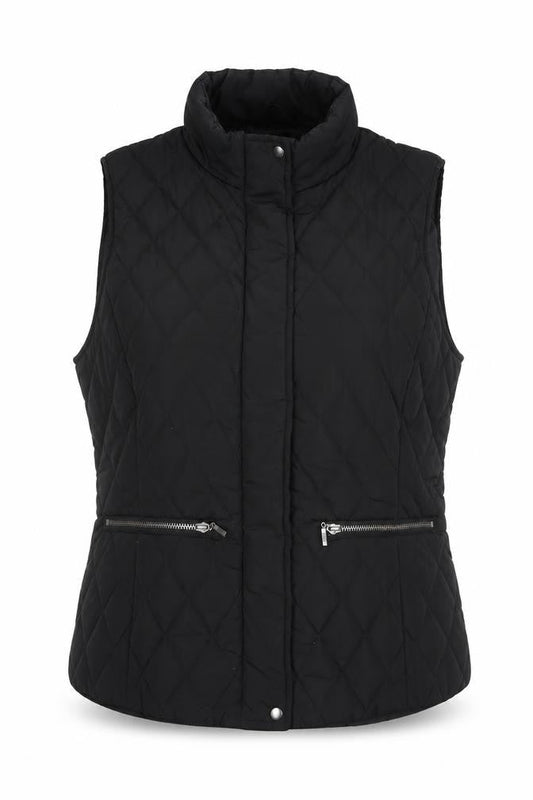 Yest Womens Black Gilet Waistcoat Size 14 Zip