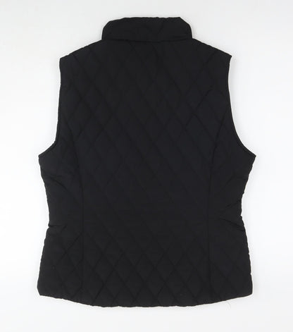 Yest Womens Black Gilet Waistcoat Size 14 Zip