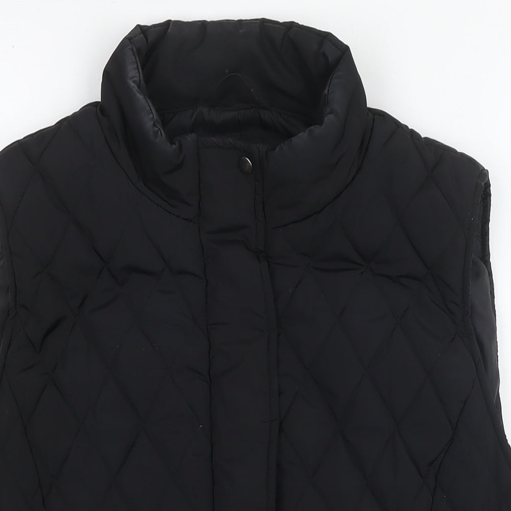 Yest Womens Black Gilet Waistcoat Size 14 Zip