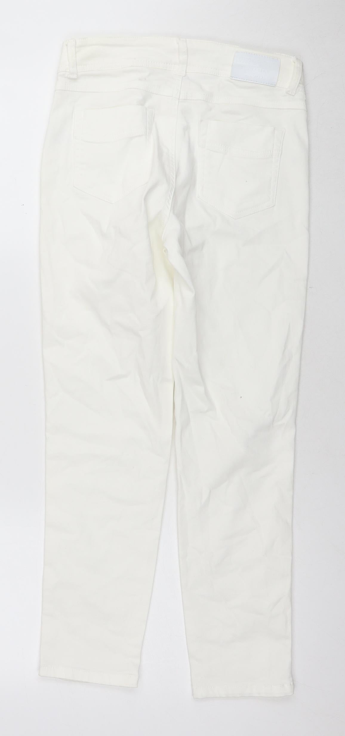 Womens UK Size 36 in Miss Captain Regular Fit Skinny White Jeans