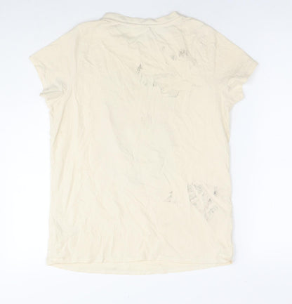 Womens UK Size 10 Wonder Woman Beige Basic T-Shirt