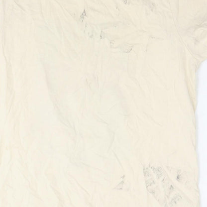 Womens UK Size 10 Wonder Woman Beige Basic T-Shirt