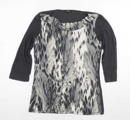 Womens UK Size 10 Olsen Grey Basic Blouse