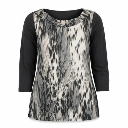 Womens UK Size 10 Olsen Grey Basic Blouse