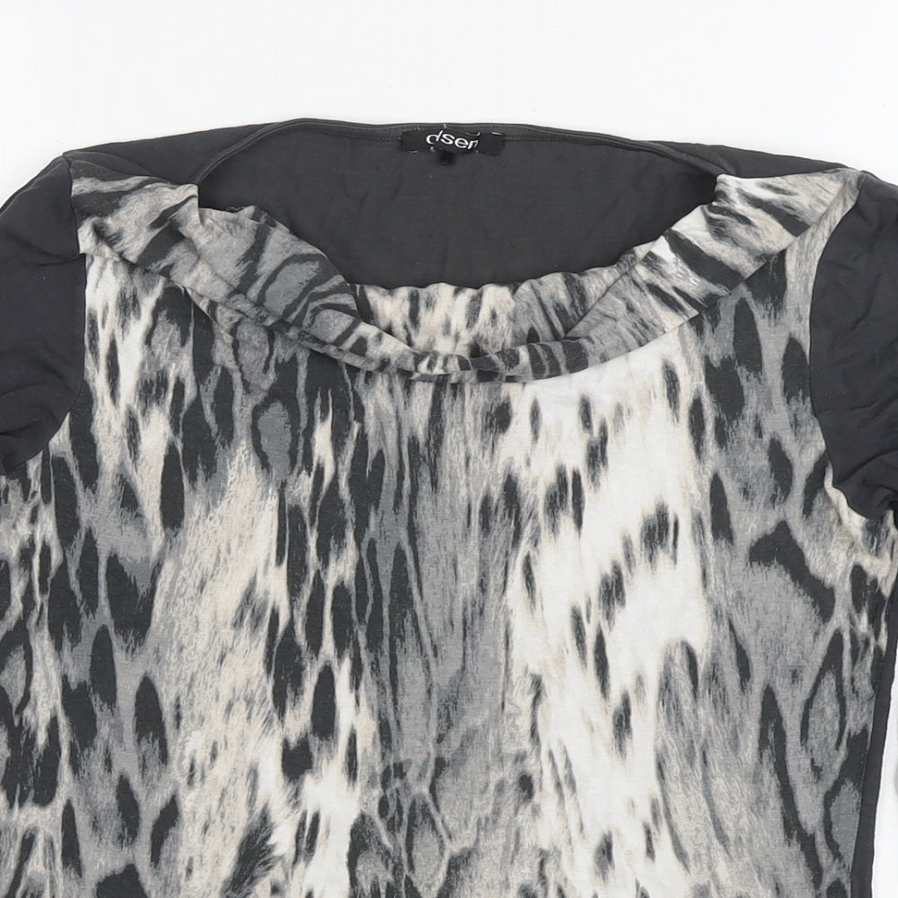 Womens UK Size 10 Olsen Grey Basic Blouse