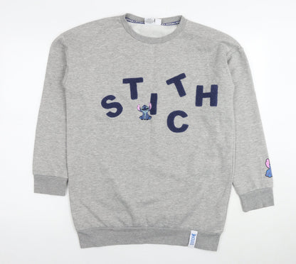Womens UK Size 12 Disney Grey Pullover Sweatshirt