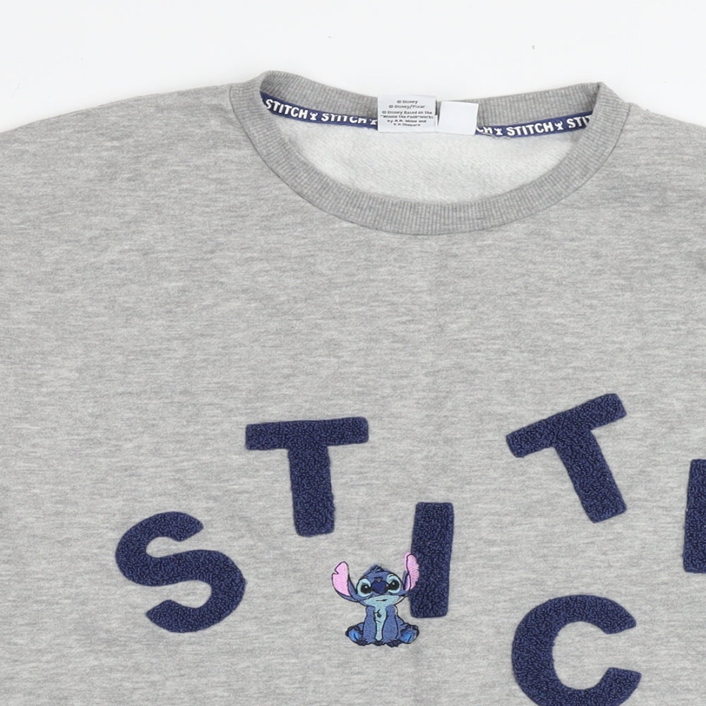 Womens UK Size 12 Disney Grey Pullover Sweatshirt