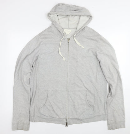 Womens UK Size M DKNY Pure Grey Full Zip Hoodie